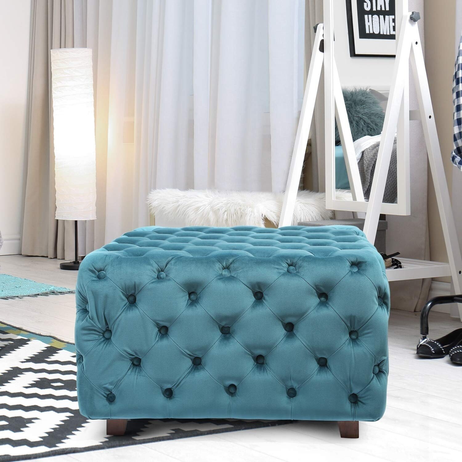 Adeco-FT0275-BLUE-Square-Tufted-Fabric-Bench-Footstool-with-Wood-Legs-Ottomans-Storage-Ottomans-Blue-b566d37a-0b4d-4793-b3ba-2e3147edfbec.jpg