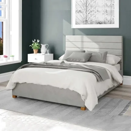Channel Headboard Bed with Upholstered