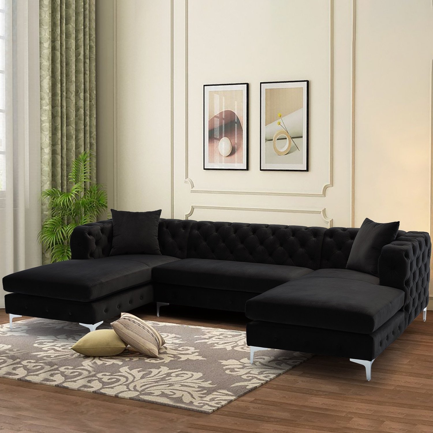 Velvet-Upholstered-U-Shaped-Sectional-Sofa-5.jpg