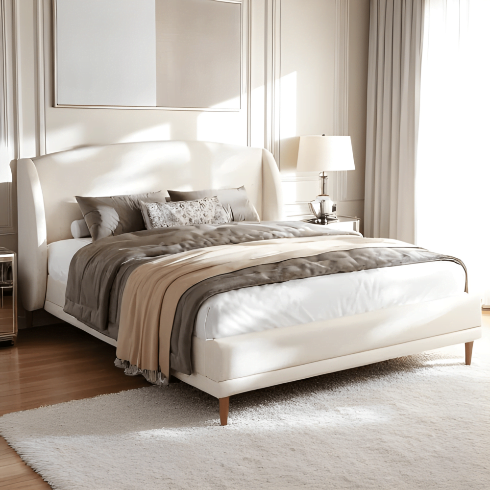 Romano Boucle Upholstered Platform Bed Romano Boucle Upholstered Platform Bed