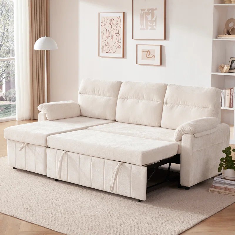 Upholstered Sleeper Sofa L Shape Sofa Bed